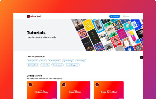Adobe Spark Landing Page