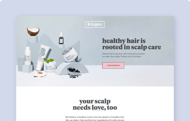 Briogeo Landing Page