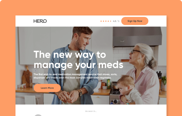 Hero Health Landing Page