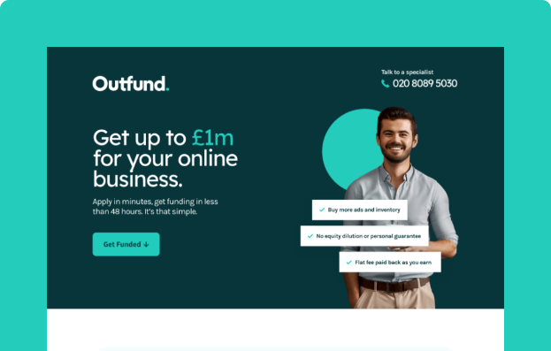 Outfund Landing Page